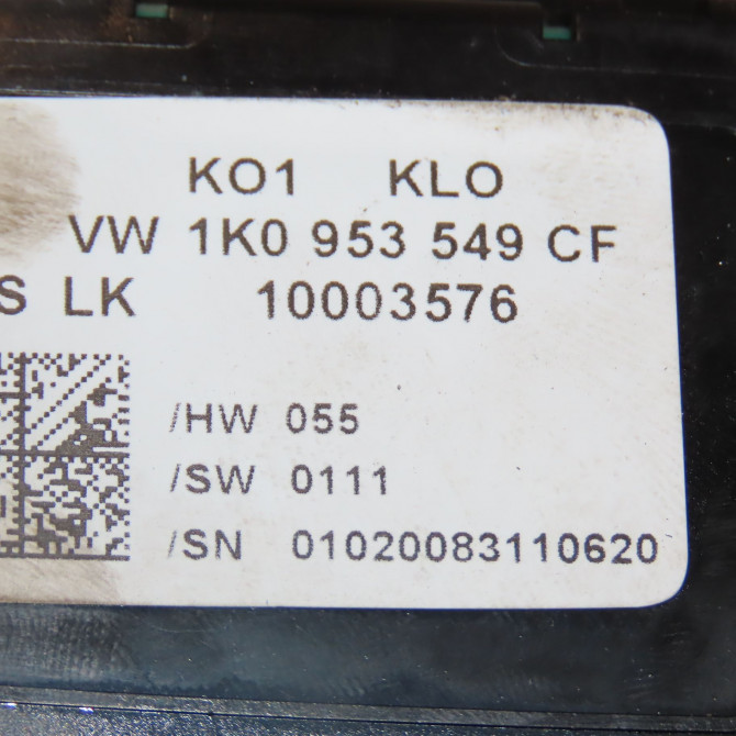 Bloc commodos occasion VOLKSWAGEN GOLF VI Phase 1 10-2008->04-2013 2.0 TDI 110ch 5K0953513M9B9 6