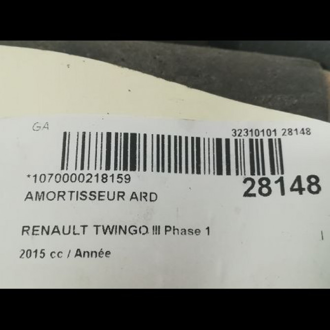 Amortisseur arrière droit occasion RENAULT TWINGO III Phase 1 06-2014->... 562103074R 2