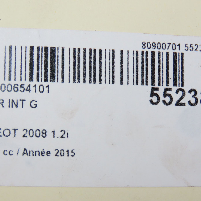 Feu arrière interieur gauche occasion PEUGEOT 2008 Phase 1 01-2013->... 1.2i PURETECH 110ch 9678074480 5
