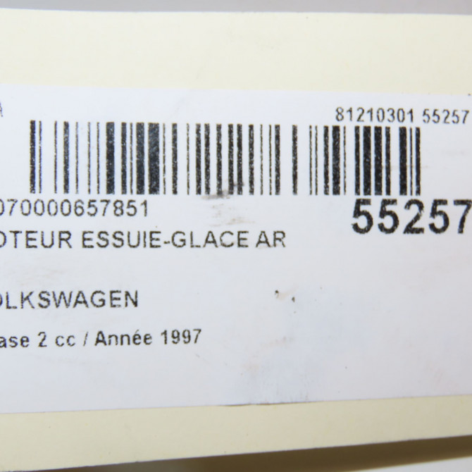 Moteur essuie-glace arrière occasion VOLKSWAGEN TRANSPORTER IV Phase 2 03-1996->06-2003 2.5 TDI 102ch 6