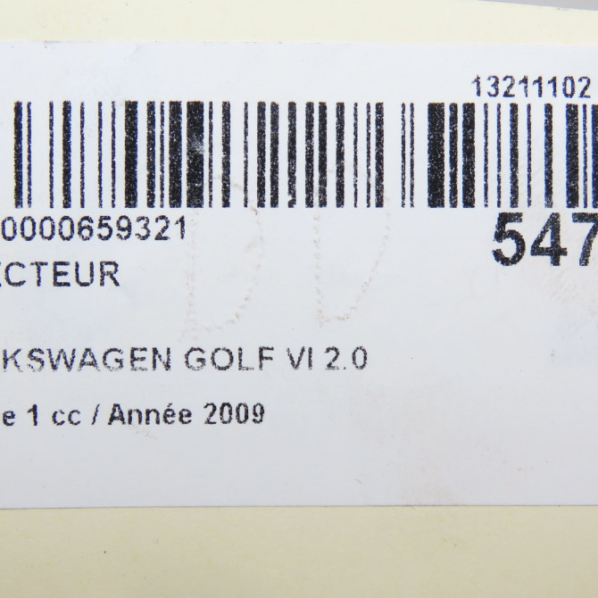 Injecteur occasion VOLKSWAGEN GOLF VI Phase 1 10-2008->04-2013 2.0 TDI 110ch 3L130277 5