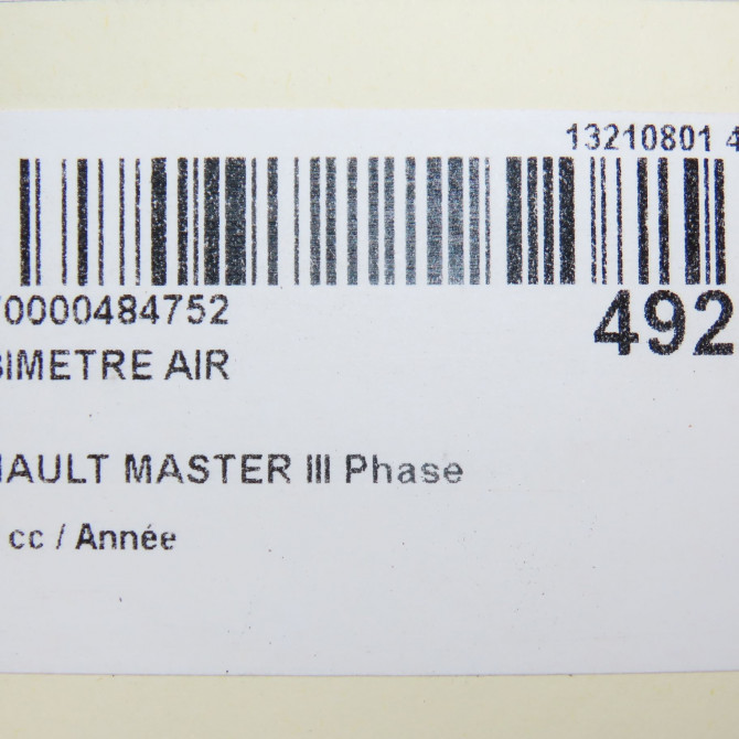 Debimetre air occasion RENAULT MASTER III Phase 1 04-2010->... 7
