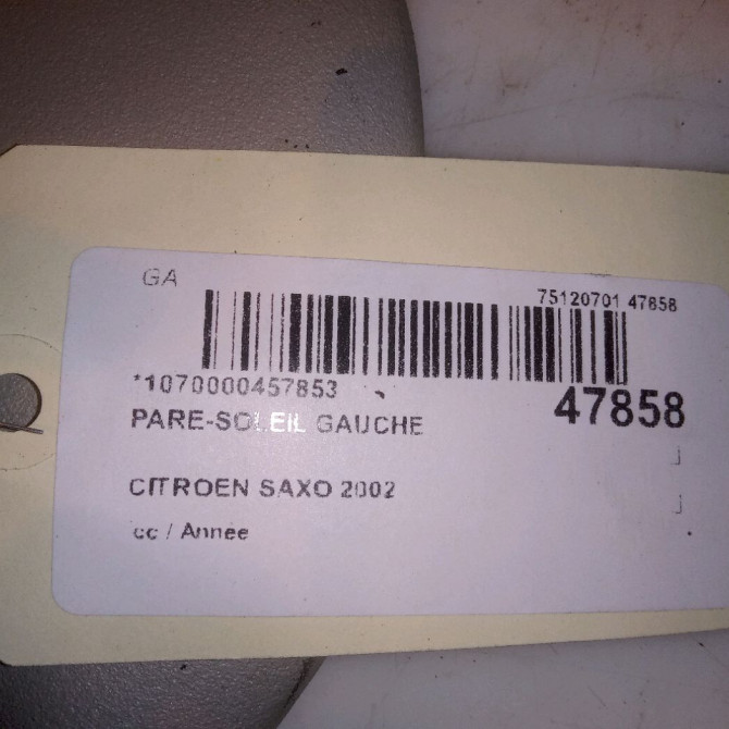 Pare-soleil gauche occasion CITROEN SAXO 8143GA 5
