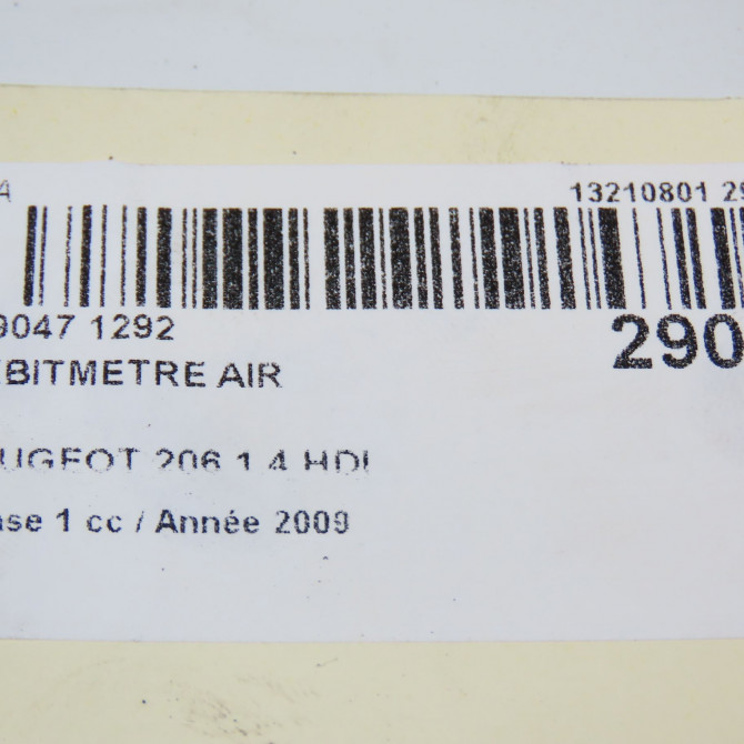 Debimetre air occasion PEUGEOT 206 Phase 1 09-1998->03-2009 1.4 HDI 9647144080 7