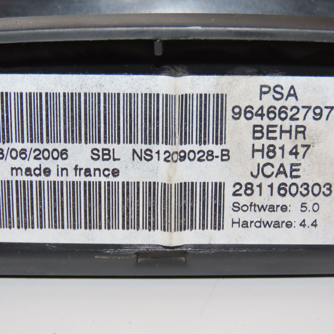 Commande de chauffage occasion PEUGEOT 307 Phase 2 06-2005->03-2008 1.6 HDI 16v 90ch 6451SN 6