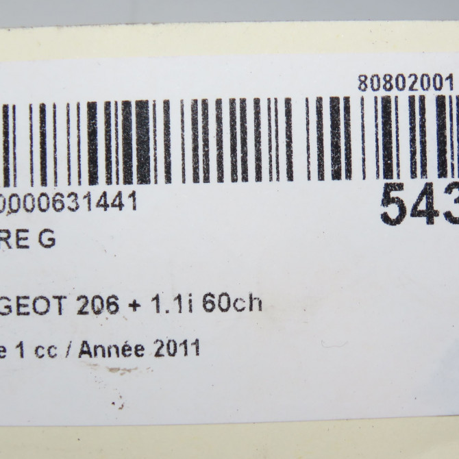 Phare gauche occasion PEUGEOT 206 + Phase 1 03-2009->05-2013 1.1i 60ch 6208P3 6