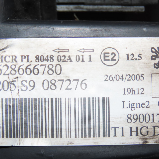 Phare droit occasion PEUGEOT 206 Phase 1 09-1998->03-2009 2.0 HDI 6205S9 7