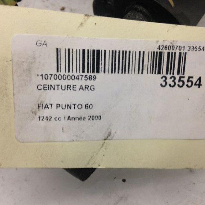 Ceinture arrière gauche occasion FIAT PUNTO II Phase 1 10-1999->05-2003 60 S 735274248 3