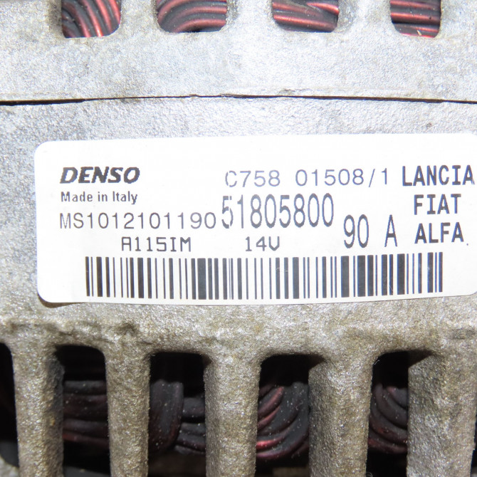 Alternateur occasion FIAT IDEA Phase 1 04-1995->04-1999 1.3 DT 90ch 52003513 7