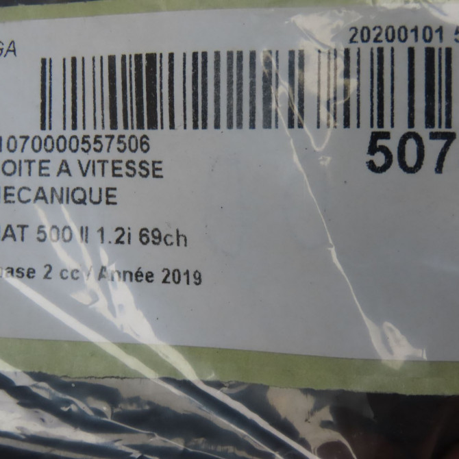 Boîte à vitesse mecanique occasion FIAT 500 II phase 2 04-2014->... 1.2i 69ch 46340233 6