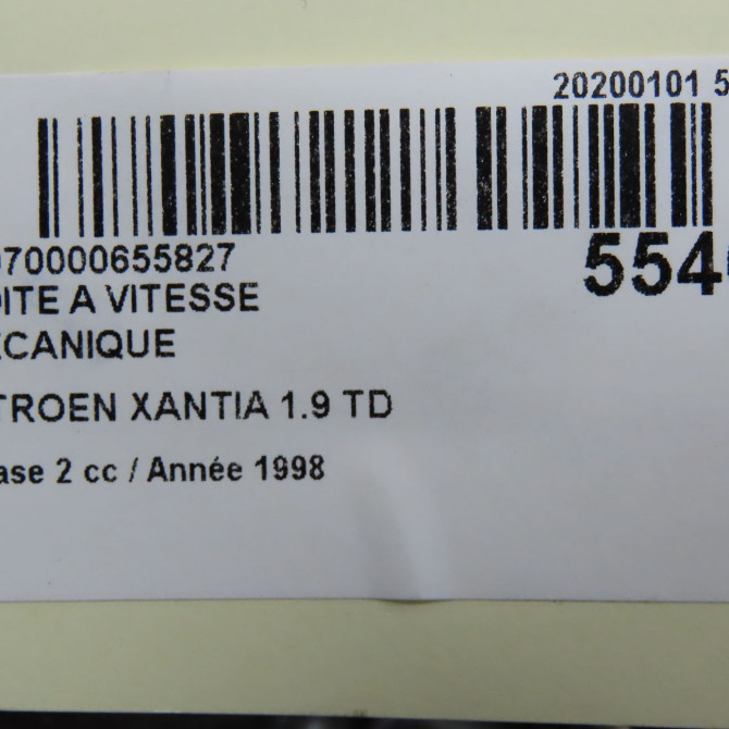 Boîte à vitesse mecanique occasion CITROEN XANTIA Phase 2 12-1997->06-2001 1.9 TD 90ch 2205YE 6