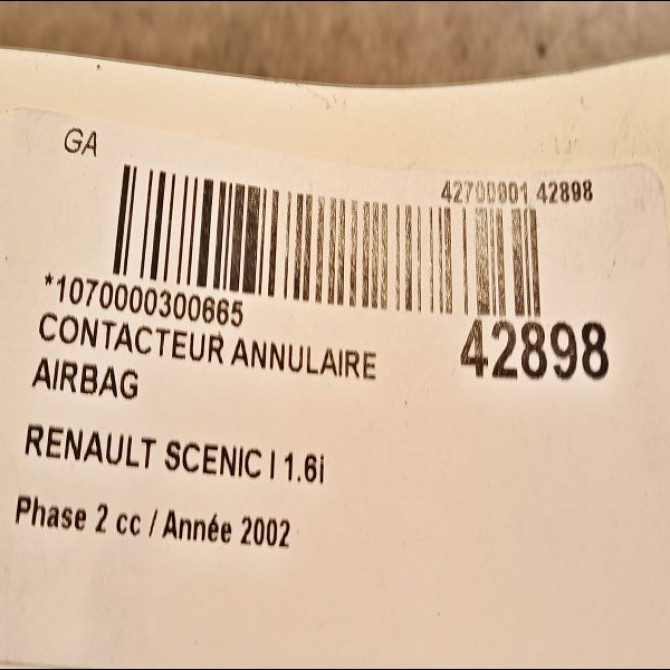 occasion RENAULT SCENIC I Phase 2 08-1999->06-2003 1.6i 107ch 7700840099 3