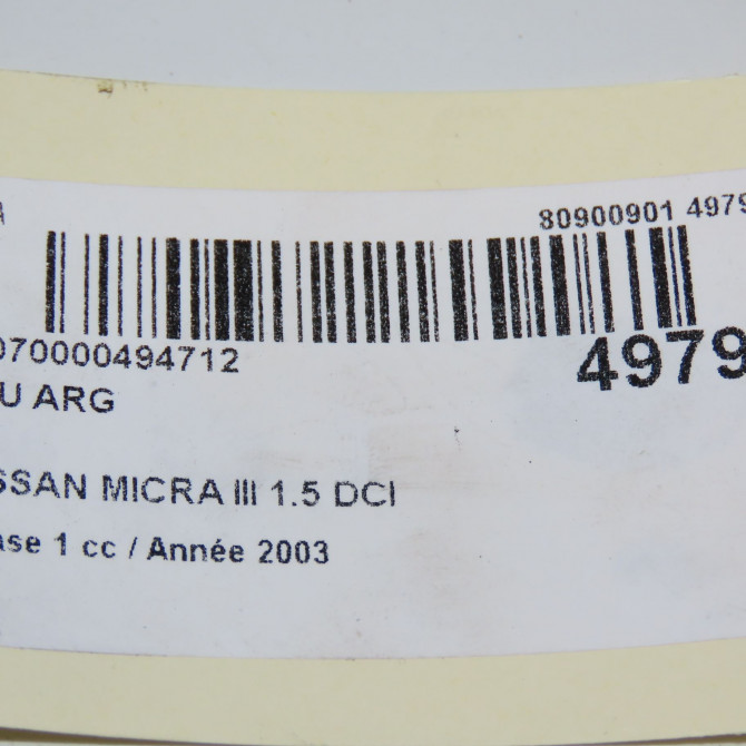 Feu arrière gauche occasion NISSAN MICRA III Phase 1 01-2003->07-2005 1.5 DCI 82ch 26559AX720 5