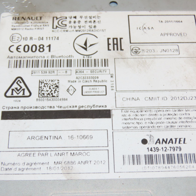 Autoradio occasion RENAULT SCENIC III Phase 3 04-2013->... 1.5 DCI 110ch 281153992R 4