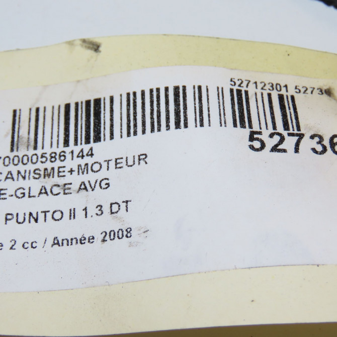 Mecanisme+moteur leve-glace avg occasion FIAT PUNTO II Phase 2 05-2003->10-2009 1.3 DT MULTIJET 16v 70ch 51764550 5
