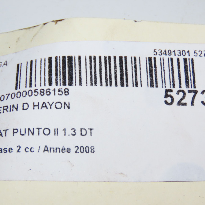 Verin droit hayon occasion FIAT PUNTO II Phase 2 05-2003->10-2009 1.3 DT MULTIJET 16v 70ch 46524678 3