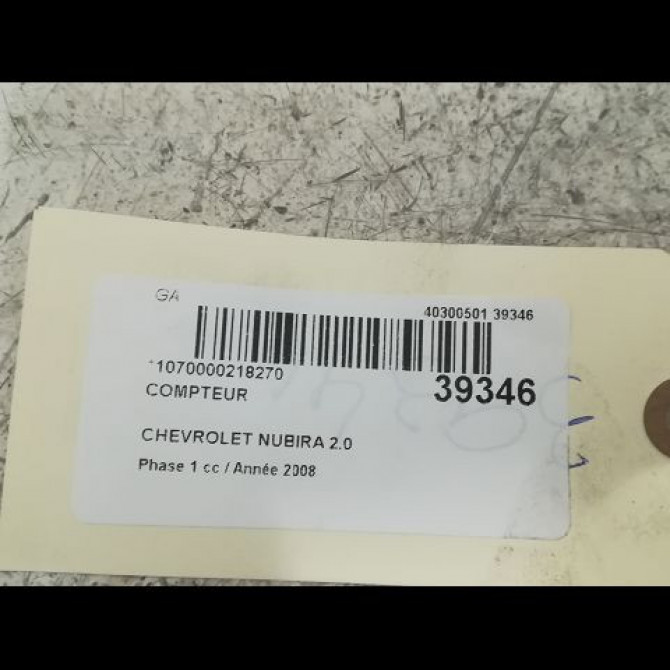 Compteur occasion CHEVROLET NUBIRA Phase 1 01-2005->09-2009 2.0 TDCI 121ch 96438560 3