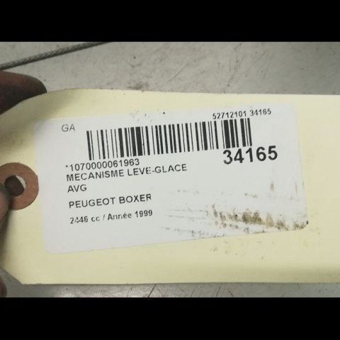 Mécanisme lève-glace avant gauche occasion PEUGEOT BOXER II Phase 1 02-2002->06-2006 1607706980 3