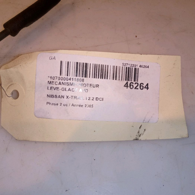 Mecanisme + moteur lève-glace avant droit occasion NISSAN X-TRAIL I Phase 2 01-2004->11-2007 2.2 DCI 807208H30A 4