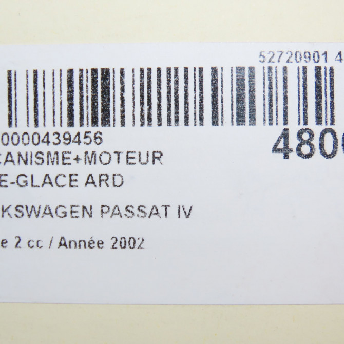 Mecanisme+moteur leve-glace ard occasion VOLKSWAGEN PASSAT IV Phase 2 10-2000->03-2005 1.9 TDI 100ch 3B5839462A 8