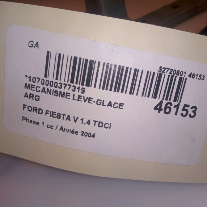 Mecanisme leve-glace arrière gauche occasion FORD FIESTA V Phase 1 09-2002->10-2005 1.4 TDCI 1528043 4