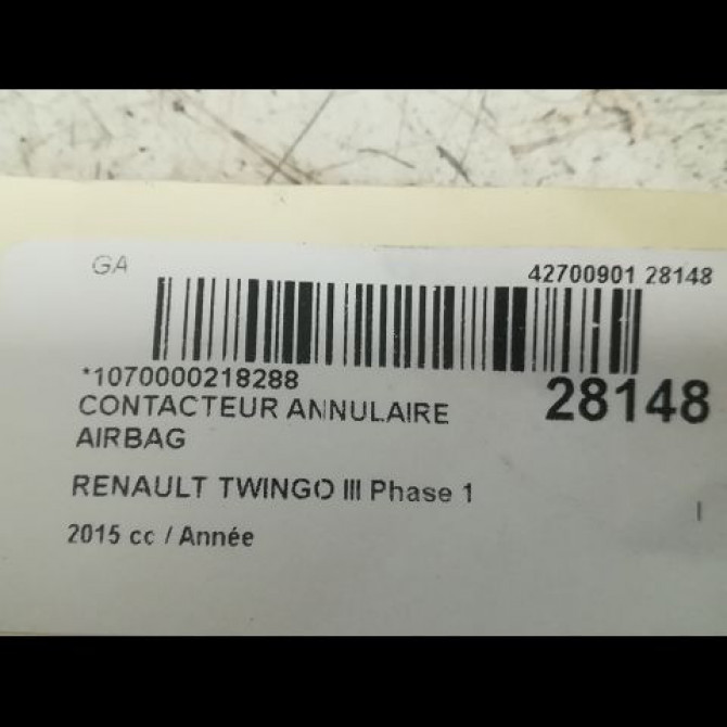 occasion RENAULT TWINGO III Phase 1 06-2014->... 8201168027 3