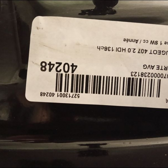Porte avant gauche occasion PEUGEOT 407 phase 1 SW 07-2004->07-2008 2.0 HDI 136ch 9002X3 3
