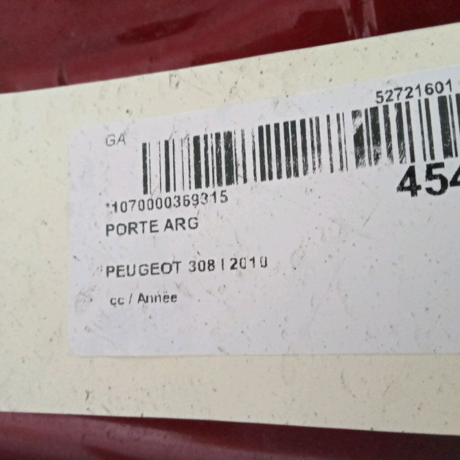 Porte arrière gauche occasion PEUGEOT 308 I 9006R7 4