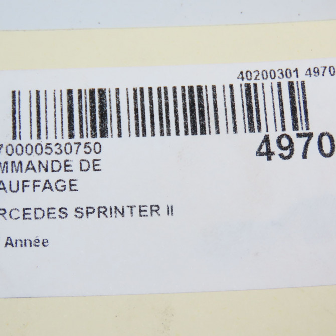 Commande de chauffage occasion MERCEDES SPRINTER II 6