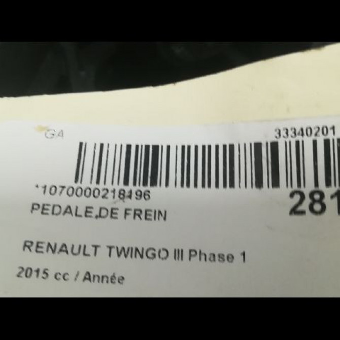 Pedale de frein occasion RENAULT TWINGO III Phase 1 06-2014->... 465014775R 3