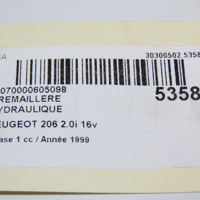 Cremaillere hydraulique occasion PEUGEOT 206 Phase 1 09-1998->03-2009 2.0i 16v 4000EY 8