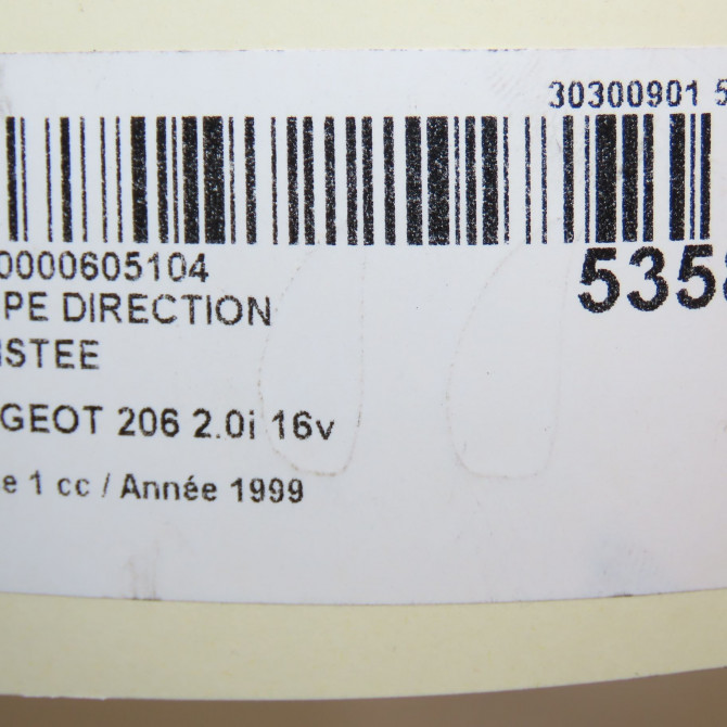 Pompe direction assistee occasion PEUGEOT 206 Phase 1 09-1998->03-2009 2.0i 16v 4007Y3 7