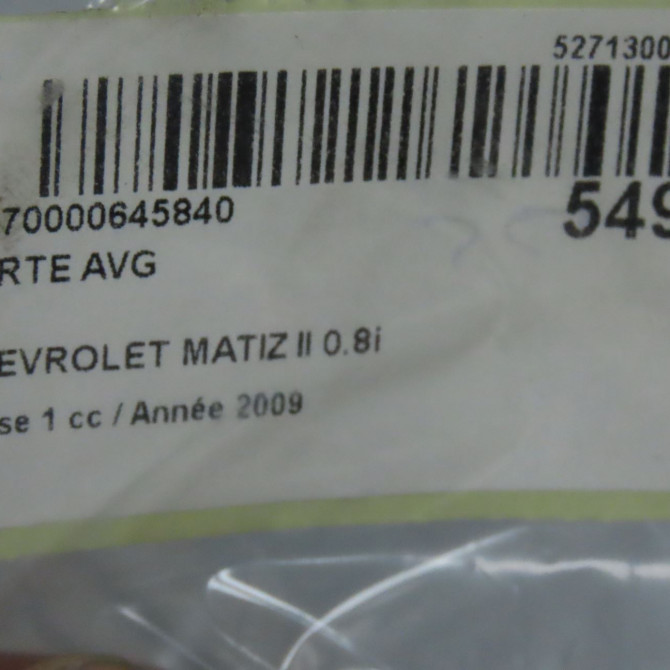 Porte avant gauche occasion CHEVROLET MATIZ II Phase 1 06-2005->09-2009 0.8i 96601157 4