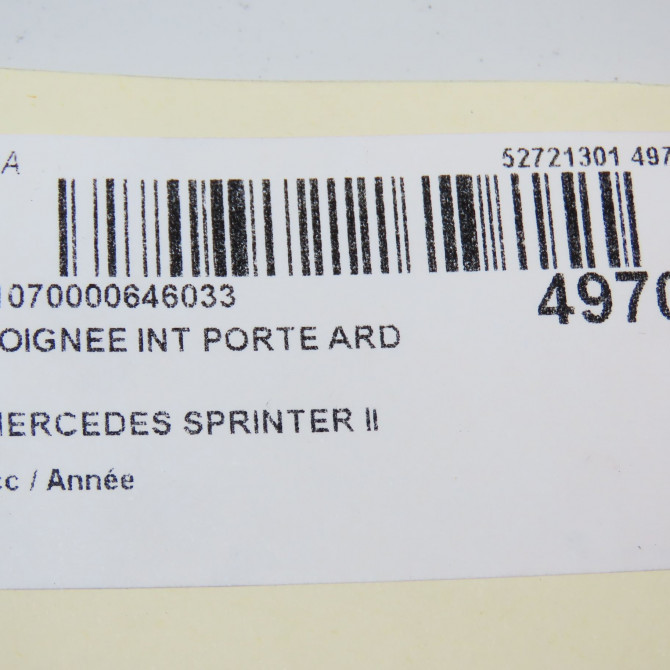 Poignee int porte ard occasion MERCEDES SPRINTER II 90676004619B27 4