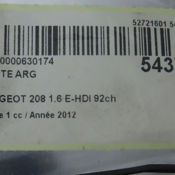Porte arrière gauche occasion PEUGEOT 208 208 Phase 1 2012-03-01->2015-09-30 1.6 E-HDI 92ch 9671907580 7