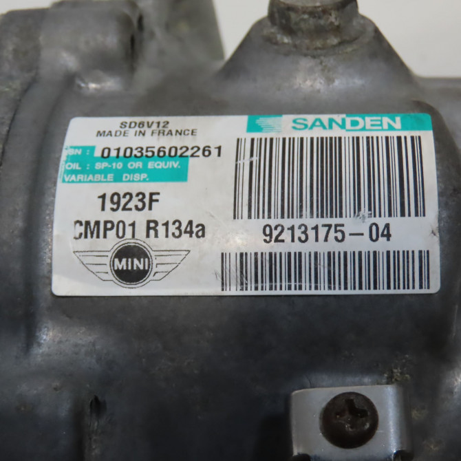 Compresseur air conditionne occasion MINI MINI II phase 2 08-2010->... 64529213175 6