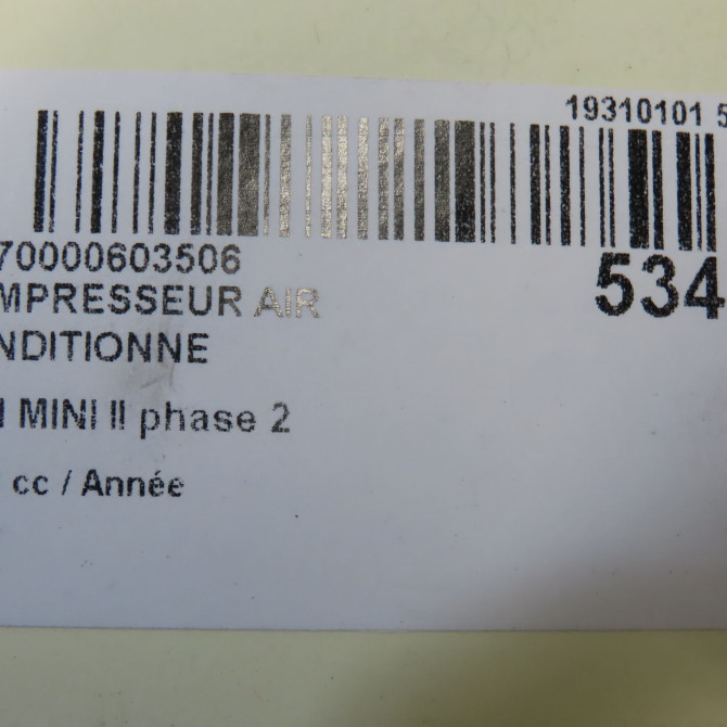 Compresseur air conditionne occasion MINI MINI II phase 2 08-2010->... 64529213175 8