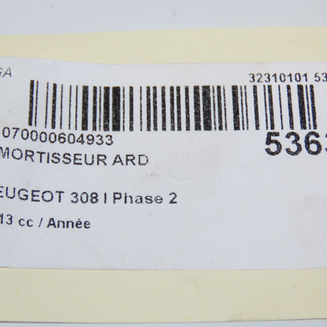 Amortisseur arrière droit occasion PEUGEOT 308 I Phase 2 04-2011->11-2013 5206QE 3