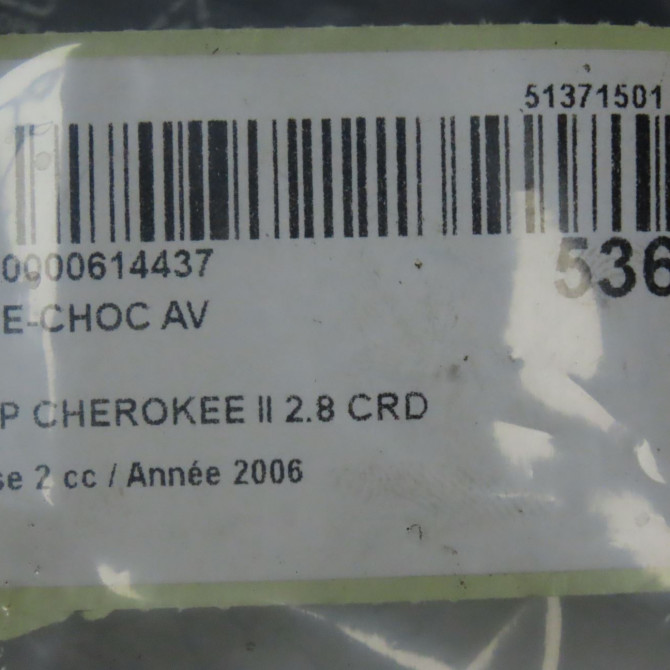Pare-choc avant occasion JEEP CHEROKEE II Phase 2 09-2004->12-2007 2.8 CRD 5KF18CD7AD 6