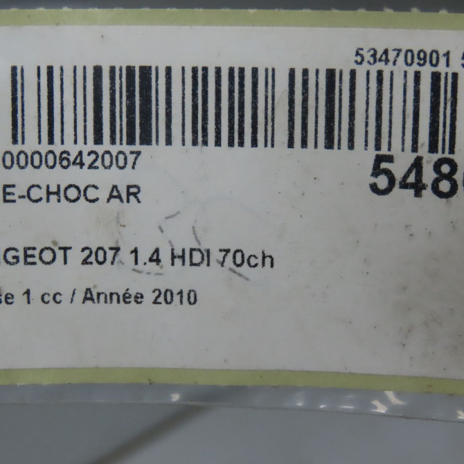 Pare-choc arrière occasion PEUGEOT 207 Phase 1 04-2006->06-2013 1.4 HDI 70ch 7410Z5 7