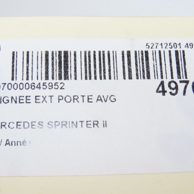 Poignee ext porte avg occasion MERCEDES SPRINTER II 91076037009B27 4