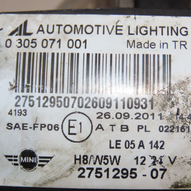 Phare antibrouillard avant droit occasion MINI MINI II phase 2 08-2010->... 1.6 D 112ch 5