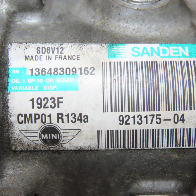 Compresseur air conditionne occasion MINI MINI II phase 2 08-2010->... 1.6 D 112ch 64529213175 6