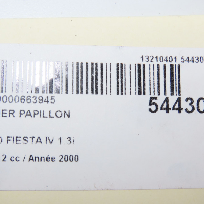 Boitier papillon occasion FORD FIESTA IV Phase 2 09-1999->09-2002 1.3i 1126971 5