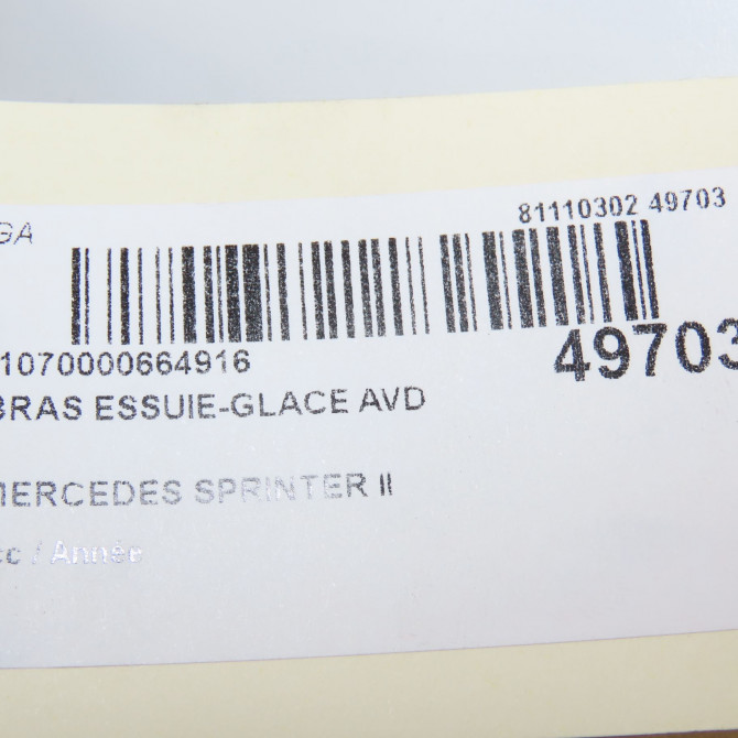 Bras essuie-glace avant droit occasion MERCEDES SPRINTER II 6