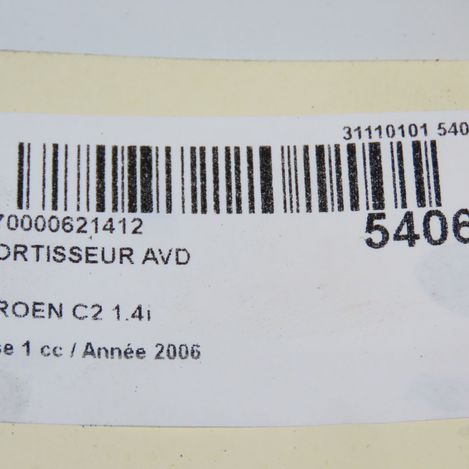 Amortisseur avant droit occasion CITROEN C2 Phase 1 09-2003->10-2008 1.4i 5202SN 4
