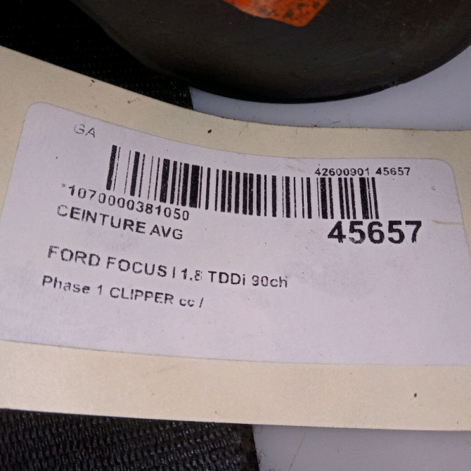 Ceinture avant gauche occasion FORD FOCUS I Phase 1 CLIPPER 10-1998->12-2004 1.8 TDDi 90ch 1253062 4