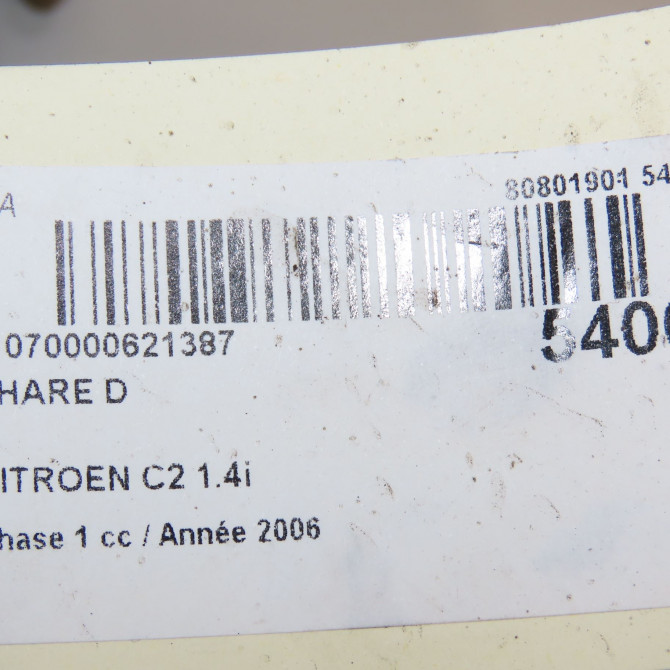 Phare droit occasion CITROEN C2 Phase 1 09-2003->10-2008 1.4i 620670 6