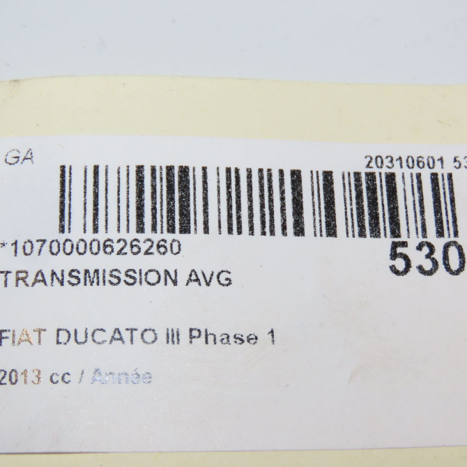 Transmission avant gauche occasion FIAT DUCATO III Phase 1 06-2006->10-2014 1366929080 6