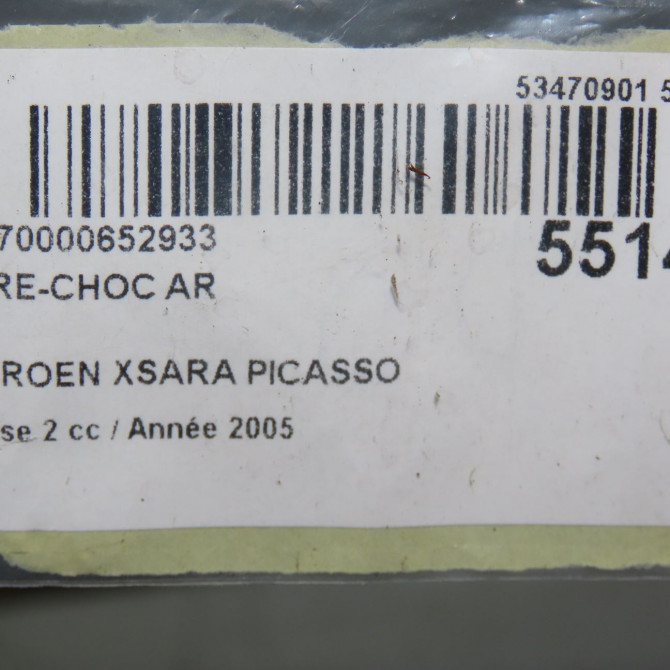 Pare-choc arrière occasion CITROEN XSARA PICASSO Phase 2 02-2004->12-2010 1.6i 16v 7410V7 6